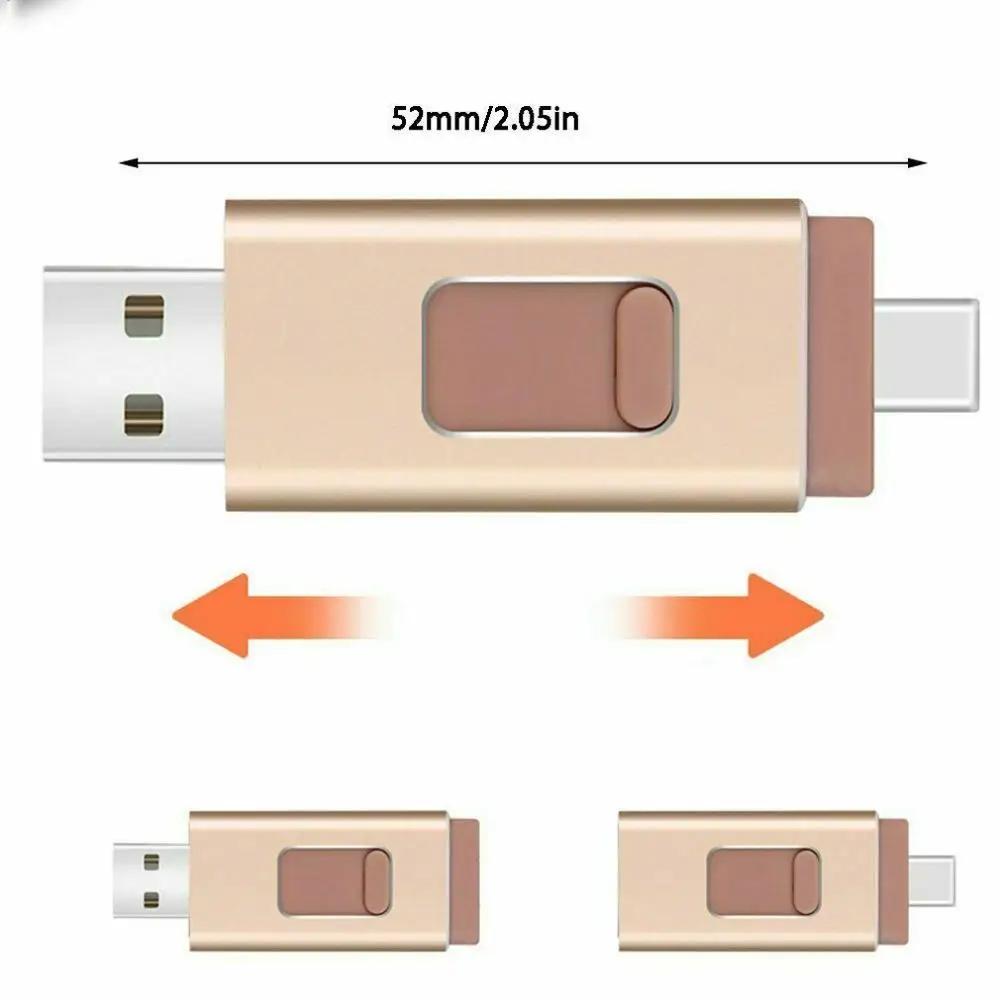 Pendrive CŸ OTG USB ÷ ̺ ޸ ƽ,  8, X, 11, ȵ̵ PC USB 3.0, 4 in 1, 64GB, 128GB, 256GB